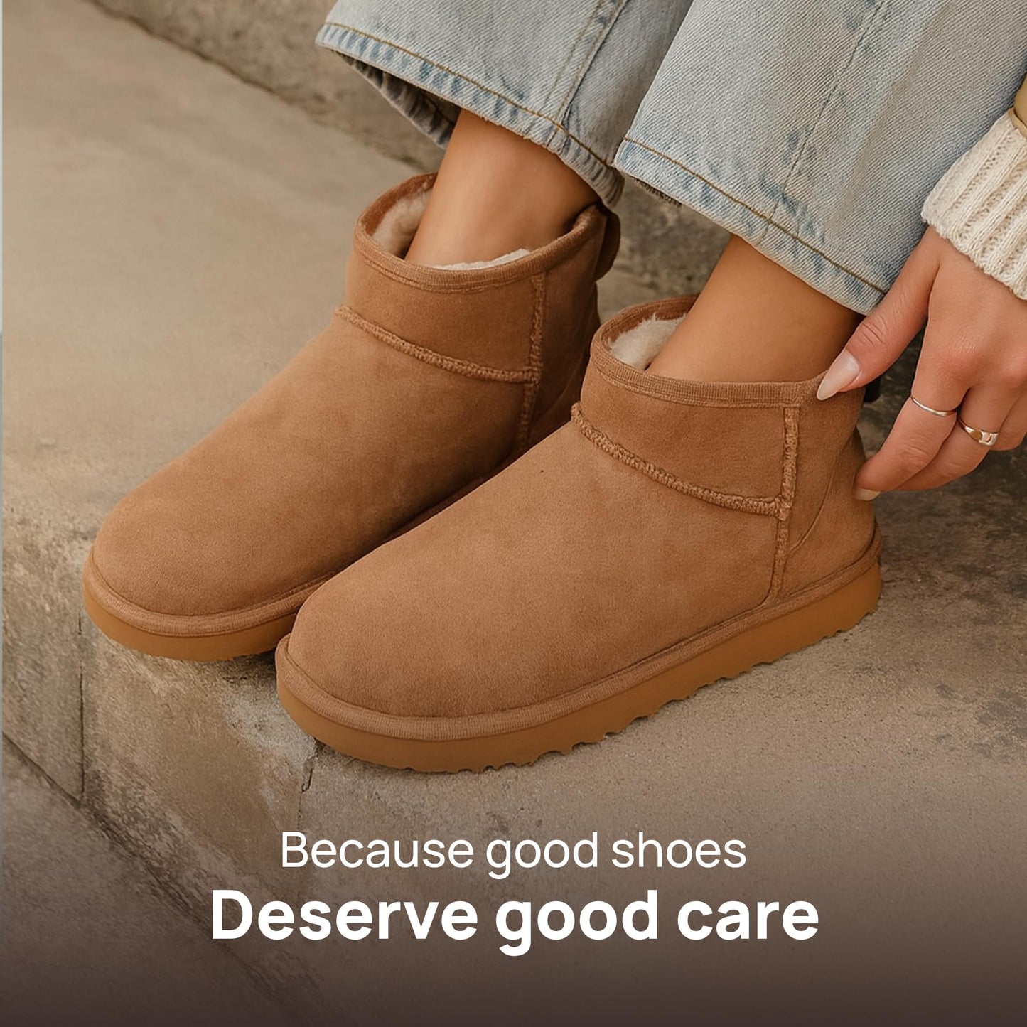 FORTIVO Suede Cleaning Kit Compatible for UGG Footwear - Sheepskin & Suede Gentle Cleaner and Conditioner, Protector Spray, Odor Remover, Suede Stain Nap Eraser, Dual Brush Set for UGG Shoes