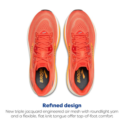 Brooks Men’s Ghost 18 Neutral Running & Walking Shoe - Tigerlily/Orange/Pearl - 10 Medium