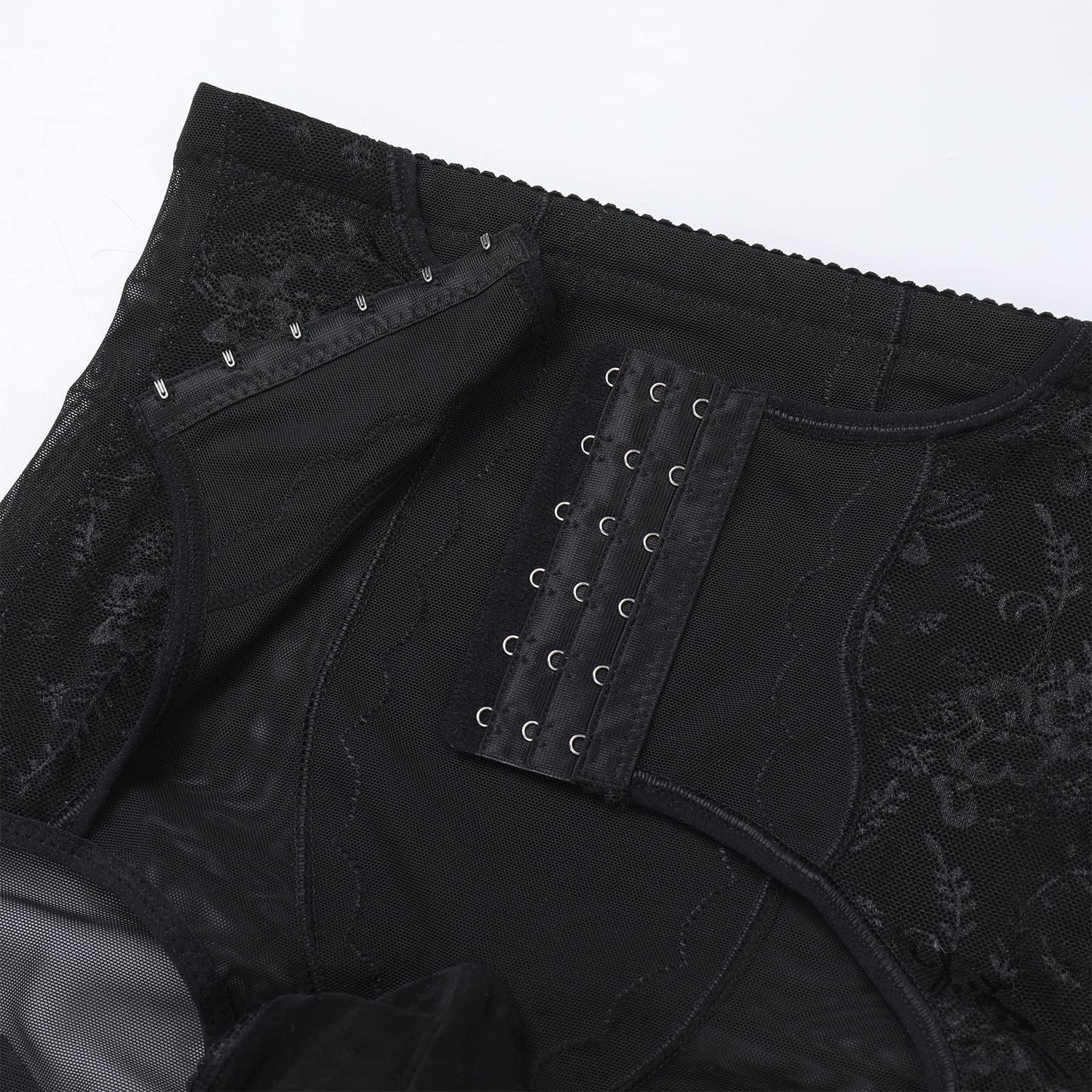Men's Tummy Control Shapewear Underwear High Waist Body Shaper Slimming Girdle Waist Trainer Corset Lace Briefs Crossdress Lingerie Black X-Large(US Medium)