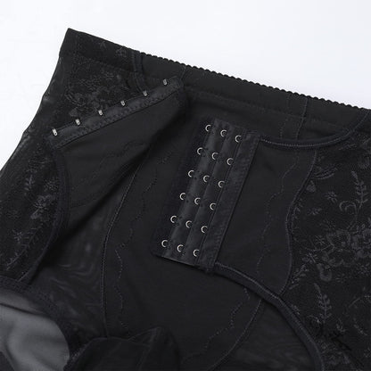 Men's Tummy Control Shapewear Underwear High Waist Body Shaper Slimming Girdle Waist Trainer Corset Lace Briefs Crossdress Lingerie Black X-Large(US Medium)