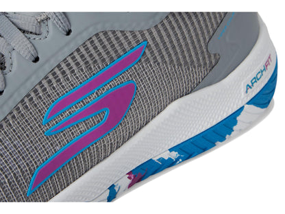 Skechers Women's Low-Top Sneakers, Grey Synthetic Textile Trim, 8.5