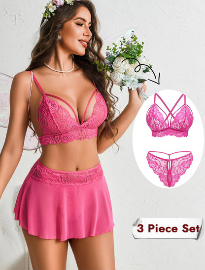 Sissy Feminization Lingerie Set for Naughty Men -  Mini Skirt Set