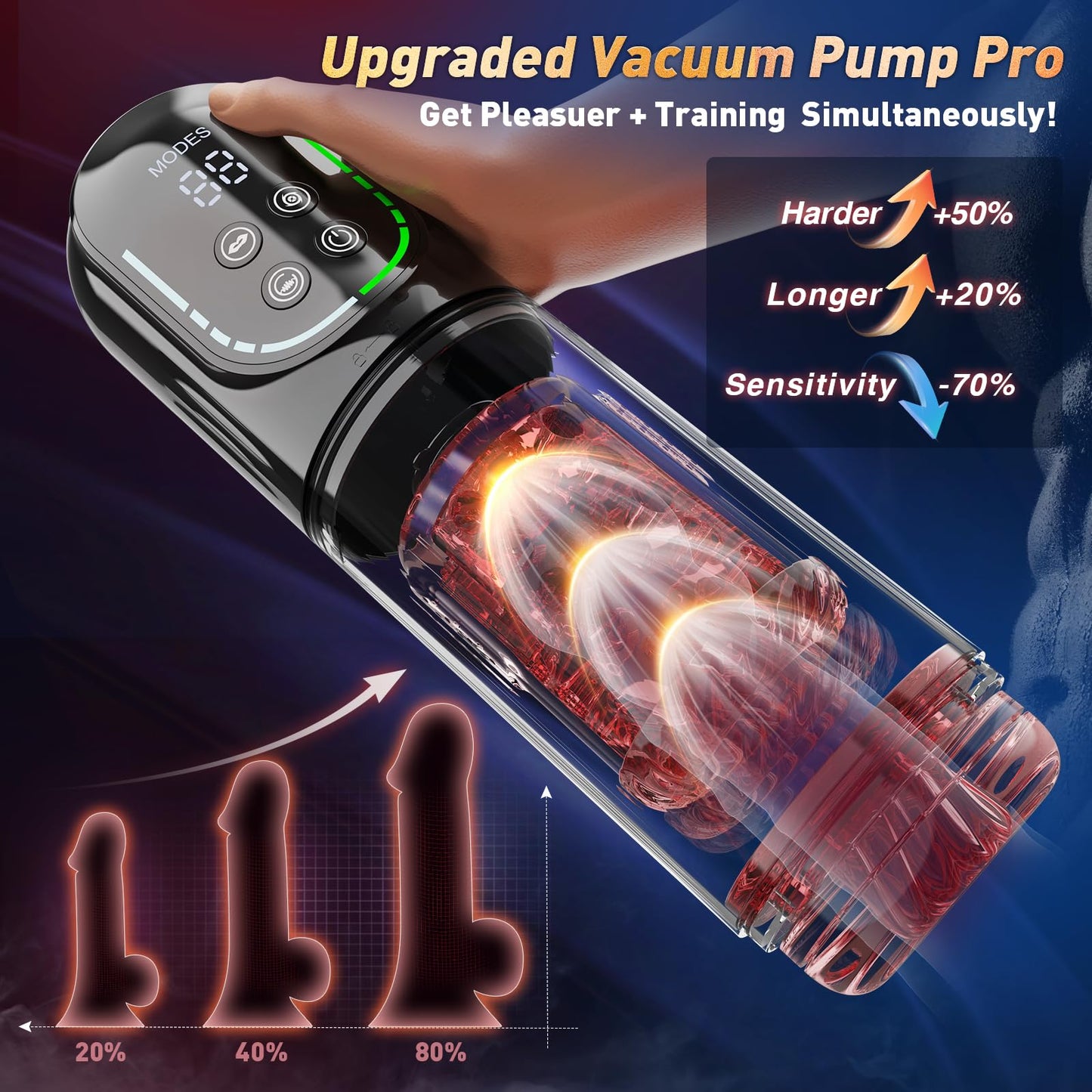 jodiyece Male Masturbator Penis Pump - Male Sex Toys for Men Sex Toy Pocket Pussies 7 Thrusting Rotating Vibrating Sucking Licking Stroker Adult Toys Vacuum Pumps & Enlargers LCD APP Whips Crops