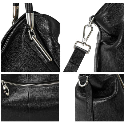 HESHE Purse for Women Shoulder Bags Tote Handbags Designer Fashion Purses and Handbags Hobo Satchel Bag Top Handle Bags (Black)