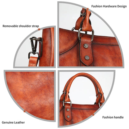 Iswee Brown Purses for Women Satchel Handbags Shoulder Bag Leather Tote Bag Large Crossbody Bag Hobo Ladies Vintage Purse (Dark Brown)