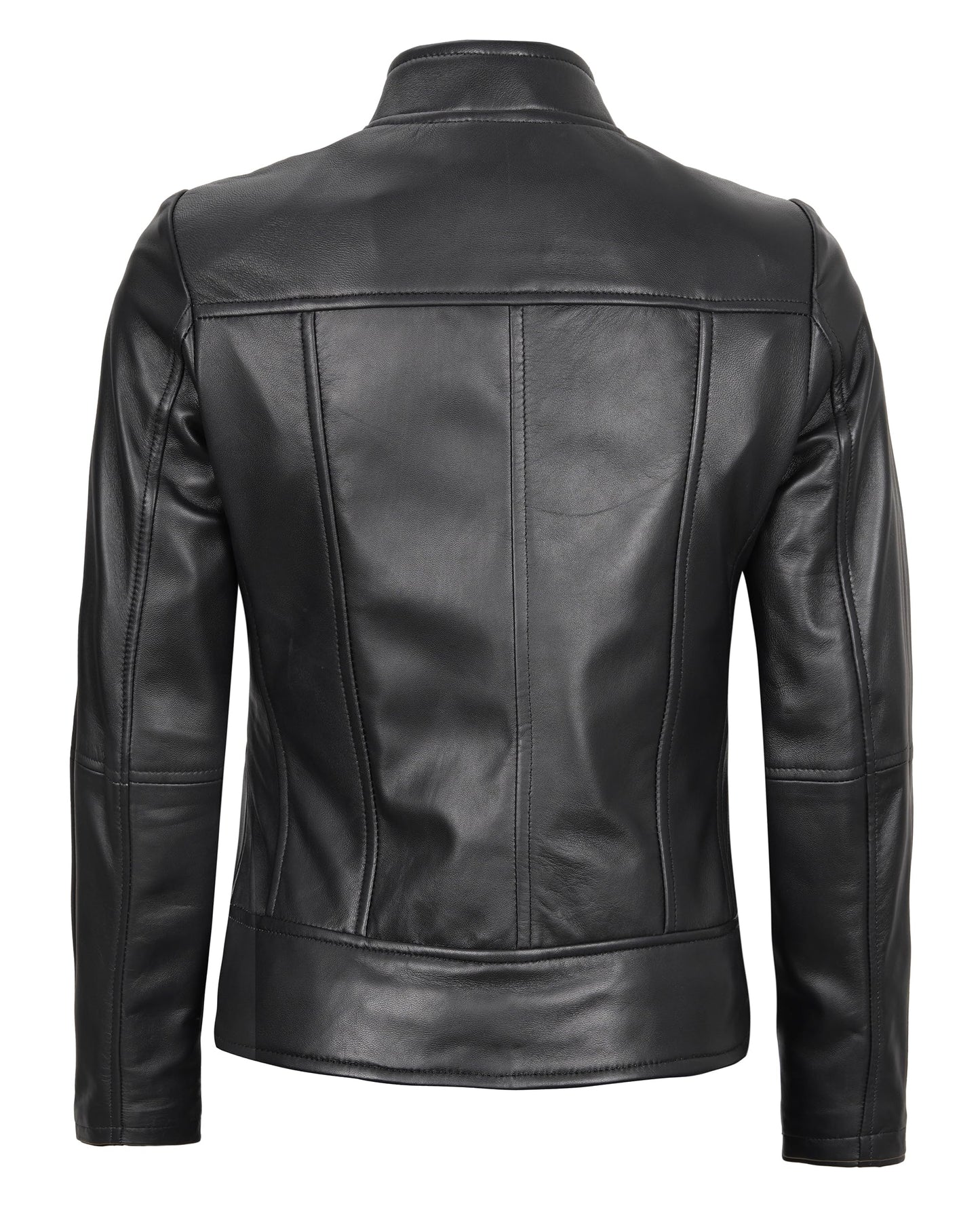 Decrum Genuine Leather Jacket Women - Leather Biker Jacket Women | [1300873] Amy Black, M