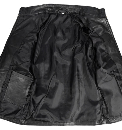 STOREJEES Black Leather Jacket Women Slim Fit | Cafe Racer Black, S Jacket