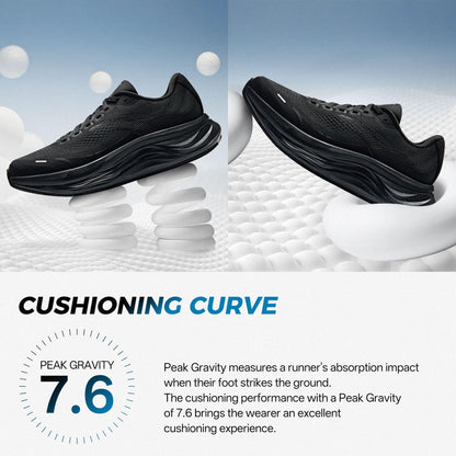 ANTA Women’s PG7 Running Shoes Cushioning Comfortable Breathable Athletic Workout Gym Cross Trainer Sports Sneakers, Black, 10
