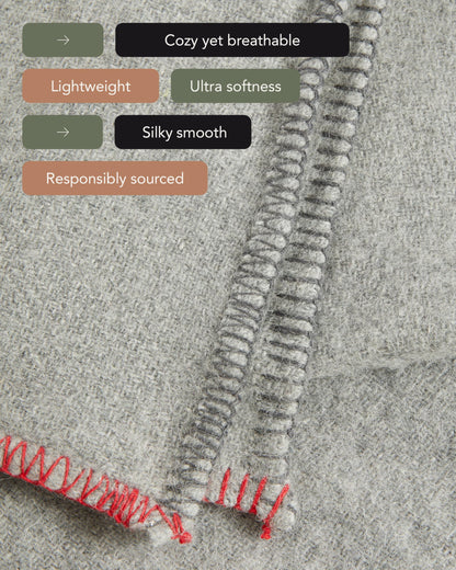 UnHide Knit Alpaca Blanket - 60" x 80" Ultra-Soft & Lightweight Throw - Made with Alpaca & Merino Wool - Sustainable & Ethically Sourced - Silver Fox