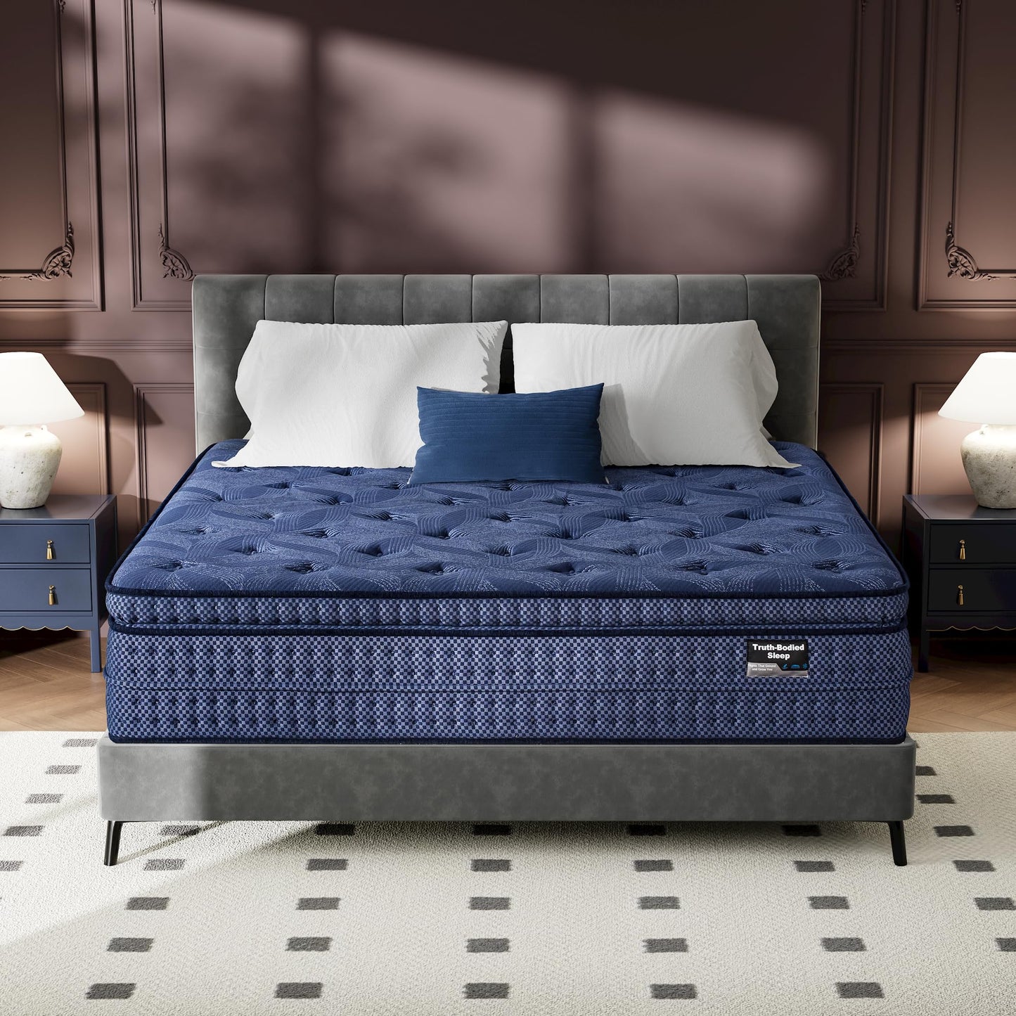 SURLUNKEYS Cal King Mattress Medium Plush - 14 Inch Hybrid Mattress