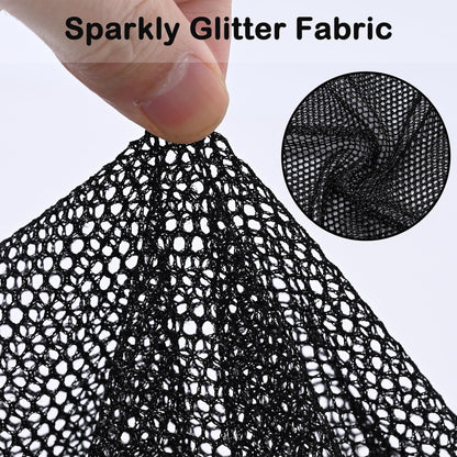 Men's Sparkly Sheer Mesh Boxer Shorts See Through Fishnet Underwear Trunks Lounge Pajama 1 Pack of Black XL