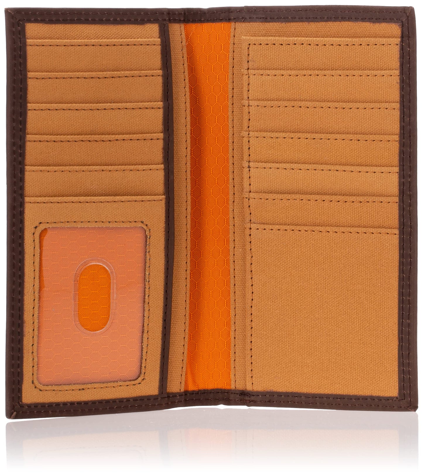 Timberland PRO Men's Rfid Leather Long Bifold Rodeo Wallet With Rfid, Dark Brown, One Size