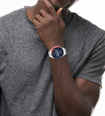 Tommy Hilfiger Men's Quartz 1791968 Stainless Steel Bracelet Watch, Color: Blue