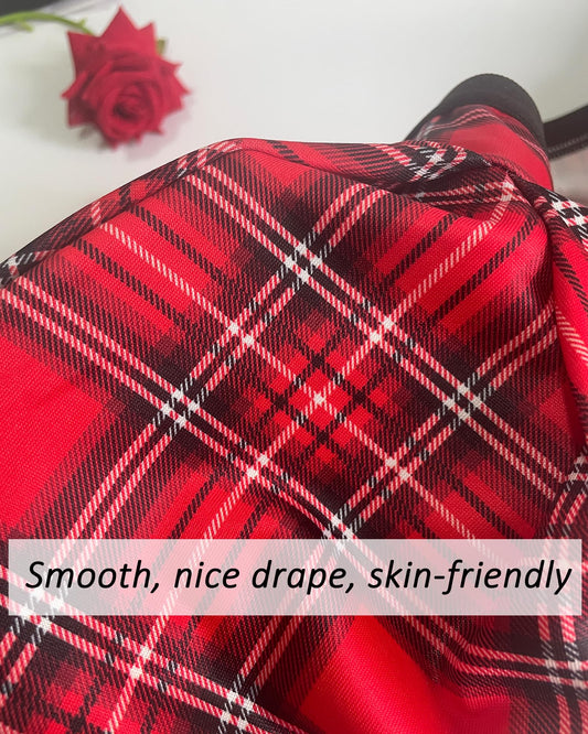 Men's Mini Plaid Skirt, Sexy Costume Pleated Skirt Sissy Lingerie Outfits for Schoolgirl Role-Playing (US, Alpha, One Size, Regular, Regular, Red)