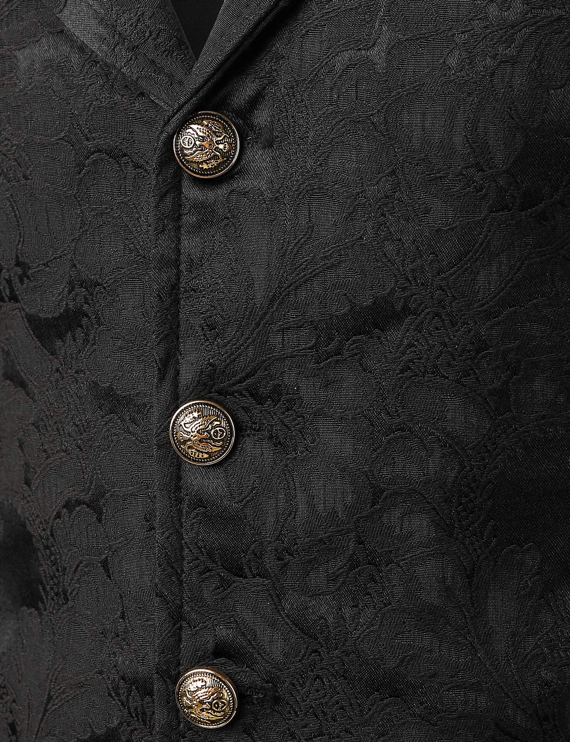 VATPAVE Mens Victorian Suit Vest Steampunk Gothic Waistcoat X-Large SU14 Black