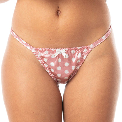 Satini Women's Polkadot Tanga -  Satin Panties