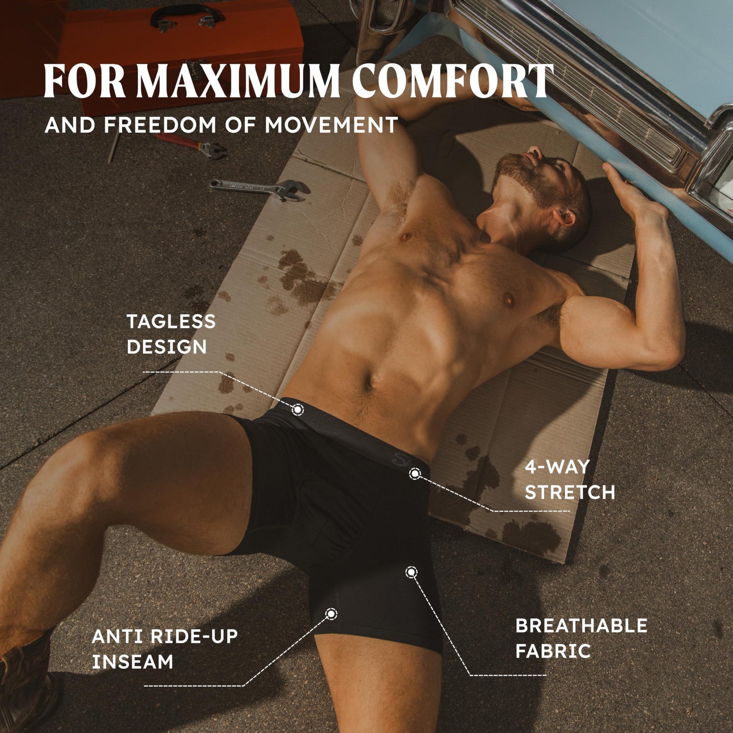 Shinesty Hammock Support Mens Underwear with Pouch | Big and Tall Underwear for Men Flyless | US XXL Constellation