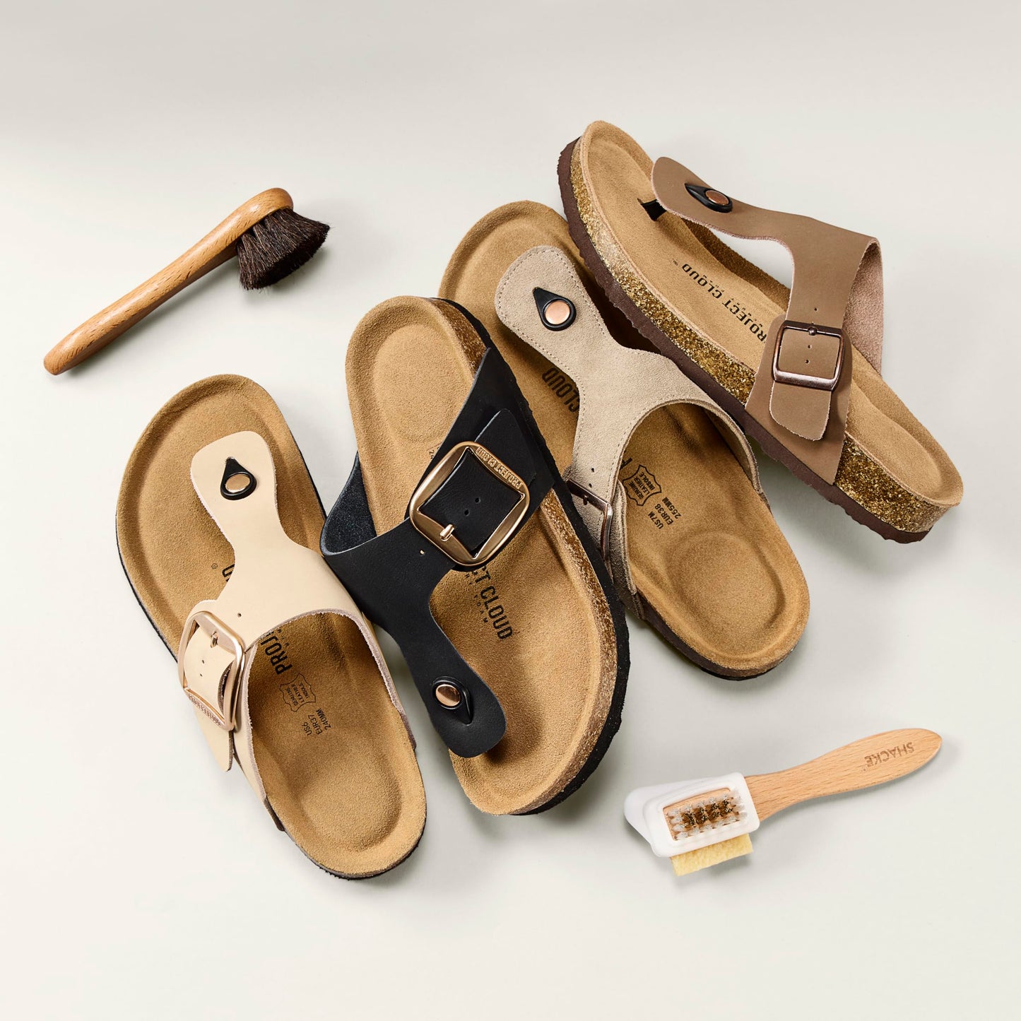 Project Cloud 100% Genuine Leather Thong Sandals Women Footwear - Memory Foam Insole Womens Sandals - Non-Slip Womens Flip Flops - Lightweight Sandals for Women 2026 (Britani,Chestnut, 6)