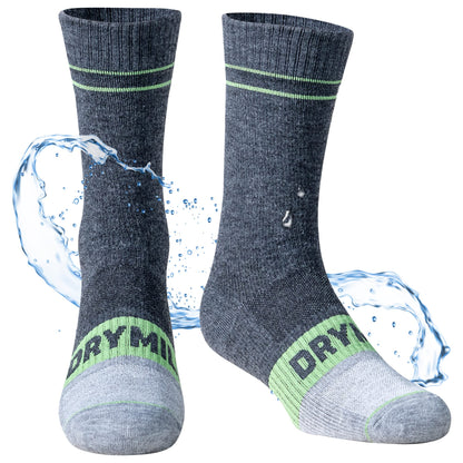 DRYMILE Mountain Waterproof Wool Socks, Warm Cushioned Crew for Hiking