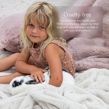 UnHide Cuddle Puddle - Faux Fur Blanket - Oversized, Lightweight, Extra Soft Blanket - Machine Washable - Add a Layer of Softness to Any Bed or Couch - 100” x 100” - Greige