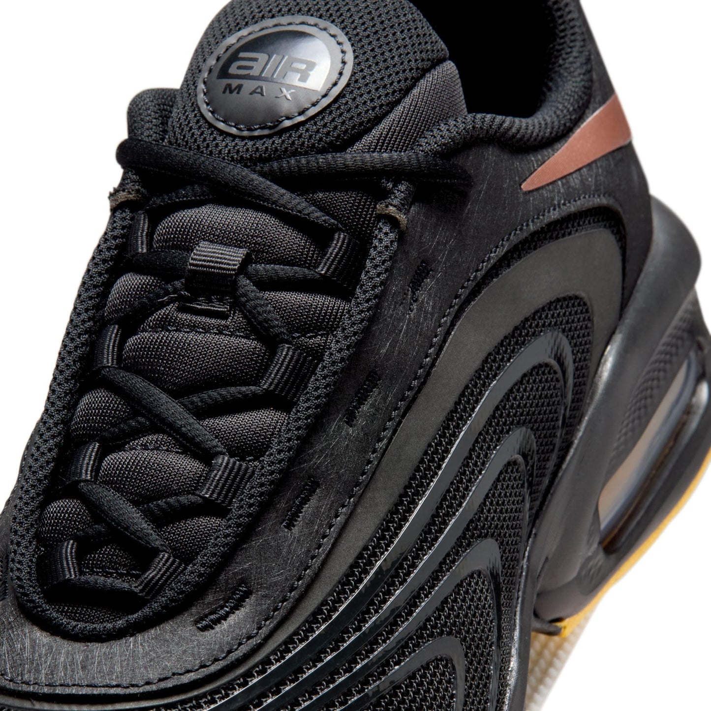 Nike Men's Air Max Fire Lifestyle Shoes, Black/Laser Orange-Metallic Rose Gold, 13