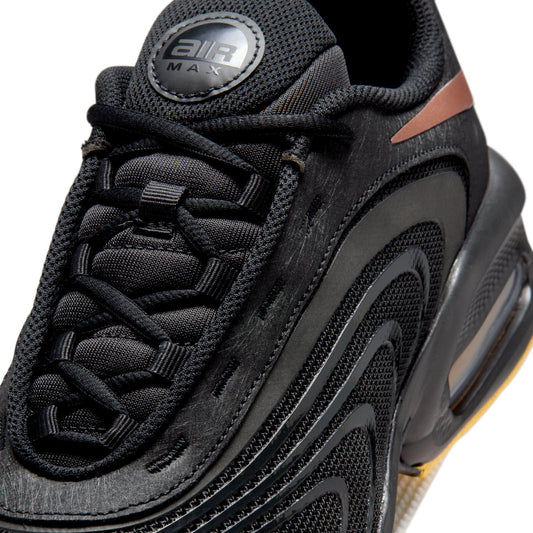 Nike Men's Air Max Fire Lifestyle Shoes, Black/Laser Orange-Metallic Rose Gold, 13