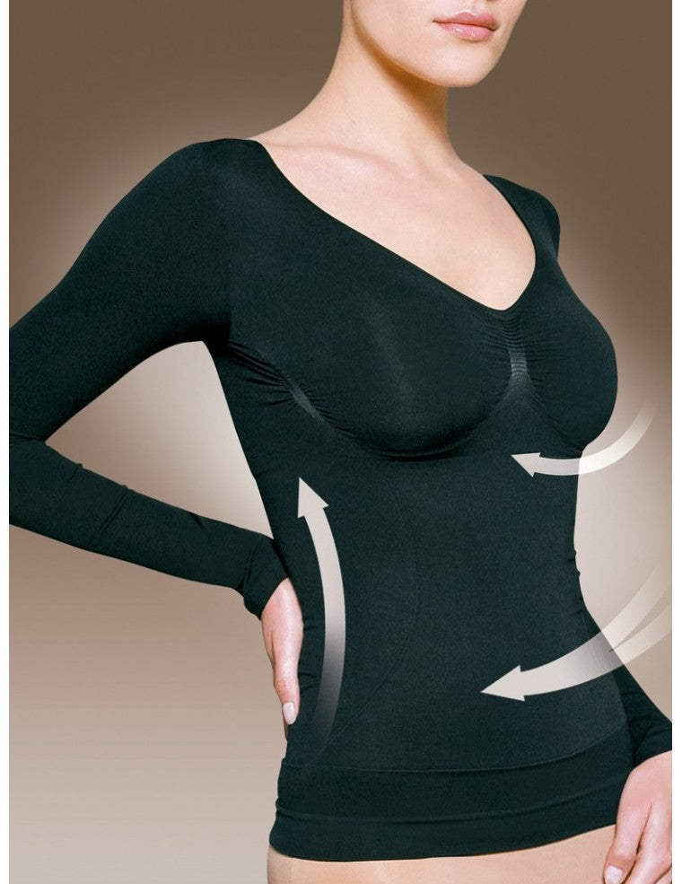 Shaper Shirt V-Neck - reduces waist one size - Perfect Body