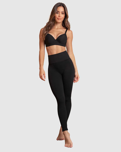 Seamless control leggings with adjustable waistband