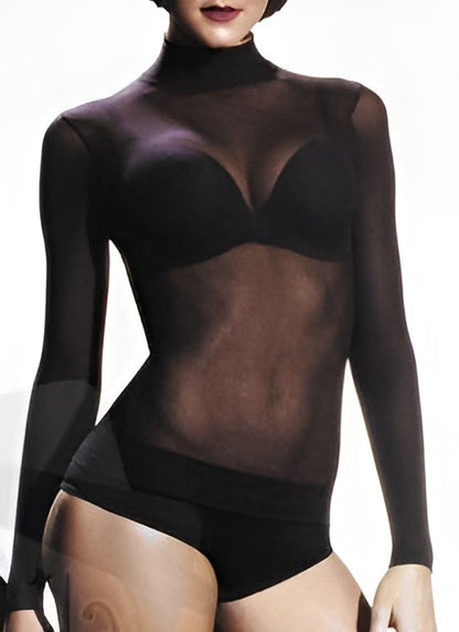 black sheer undershirt