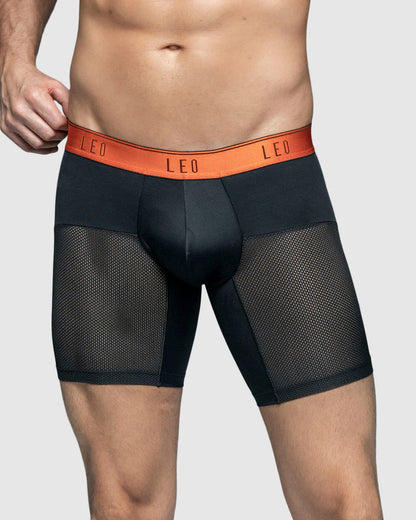 High-Tech Mesh Boxer Brief with Ergonomic Pouch - Breathable Microfiber Legs