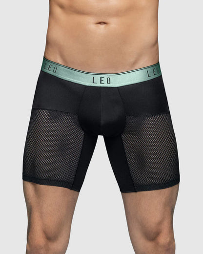 High-Tech Mesh Boxer Brief with Ergonomic Pouch - Breathable Microfiber Legs