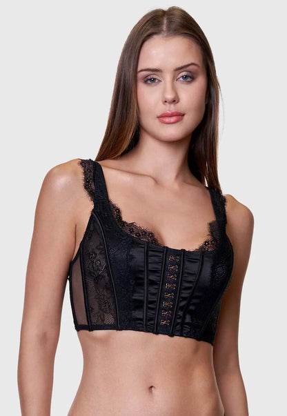 Lace Bustier - Black