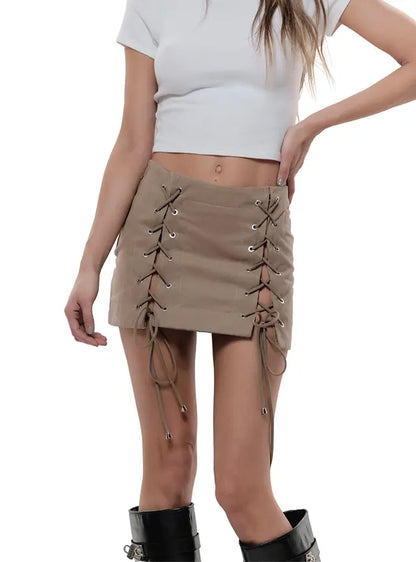 Mini Skirt with double adjustable opening - Clubwear