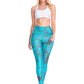 Marble Design - Mint - Runner - Yoga Pants - Leggings - Fitness - Gym