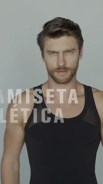 Crew neck seamless compression tank top