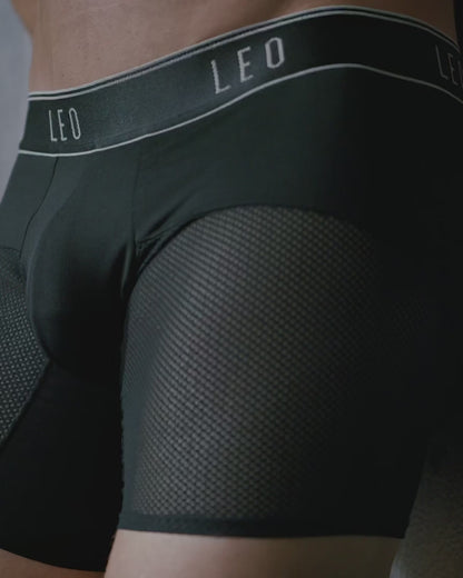 High-Tech Mesh Boxer Brief with Ergonomic Pouch - Breathable Microfiber Legs