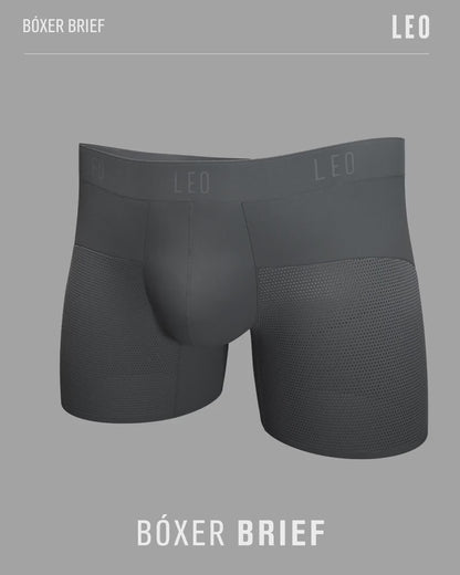 High-Tech Mesh Boxer Brief with Ergonomic Pouch - Breathable Microfiber Legs