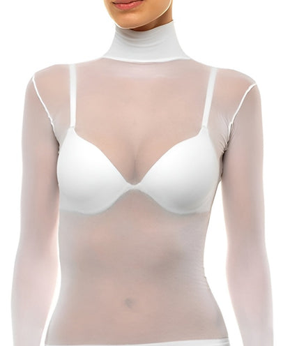 see through top high neck