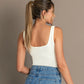 Casual Style - Ribbed Tank Top - U-Neck