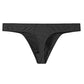 Sexy Mens Thongs Underwear Black Silk Low Rise Bulge Pouch T-Back G-Strings Briefs Medium Size 32 34