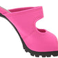 Steve Madden Women's VOIDED Heeled Sandal, Fuchsia, 10