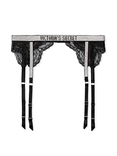 Victoria's Secret Allover Lace Garter Belts, Lingerie for Women, Very Sexy Collection, Black, XL/XXL