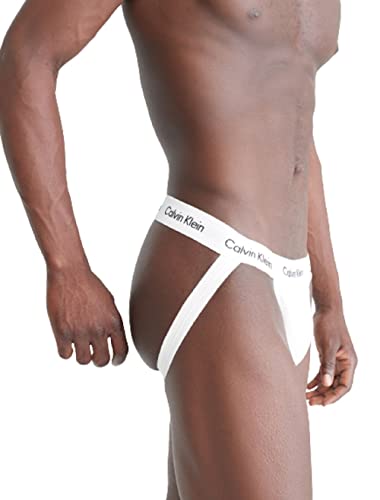 Calvin Klein Men's Cotton Stretch 5-Pack Jock Strap, 5 White, M