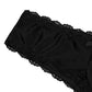 Yihuimin Mens Lingerie Silk Satin Lace Bikini Briefs Sissy Pouch Panties Crossdress Underwear Black Medium