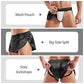 AMY COULEE Mens Sexy Boxers Shorts Split Side Running Shorts Lightweight Silky Jockstrap Stain Active Shorts (XL, Black)