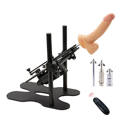 Y-NOT Automatic Sex Machine Gun Adult Toy Device with Realistic Dildo, Sex Massage Gun Masturbator for Women with 8 Thrusting Modes, 5X More Powerful Fully Adjustable with 1 Remote, Aluminum Oxide