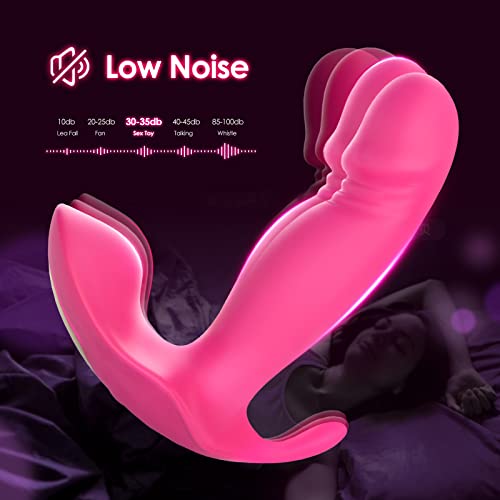 Wearable G Spot Dildo Vibrators Adult Sex Toys for Women or Men, App Remote Control Panty Clit Mini Vibrator with 10 Quickly Wiggling & Vibrating Modes Vibrating Panties Quite Rose Dildos Sex Machine