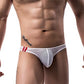 Maiclaice Men's Spandex Thong Low Rise G-string Athletic Bikini Bulge Briefs Underwear White Medium