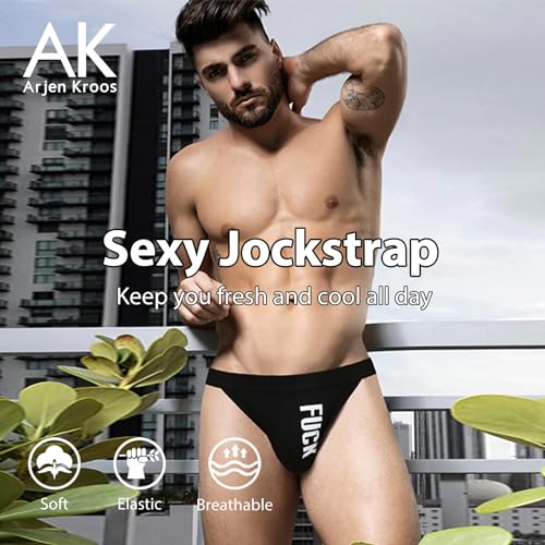 Arjen Kroos Men's Jockstrap Athletic Supporter Sexy Jock Strap Cotton Underwear