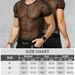 Arjen Kroos Men's Sexy See Through T Shirt Mesh Fishnet Undershirts Transparent Shirt